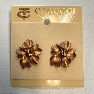 NWT - Bronze Floral Post Earrings